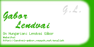 gabor lendvai business card